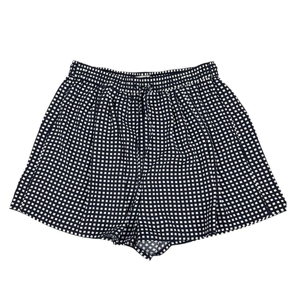 J Crew Mercantile Grid Print Pull-On Elastic Waist Shorts Size XS